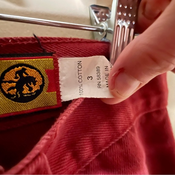 VTG Cherry Red Straight Leg Denim - Picture 10 of 11